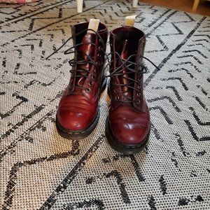 Dr. Martens Cherry Crimson Red Red 8-Hole Combat Boots